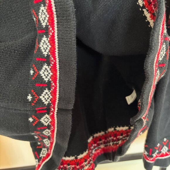 Hanna Andersson Fair Isle Sweater Nordic Quarter-Zip Womens Sz Large Cotton Knit - Picture 12 of 16